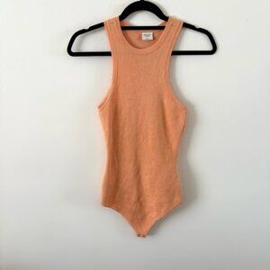 Abercrombie and fitch coral orange scuba neck bodysuit nwot small